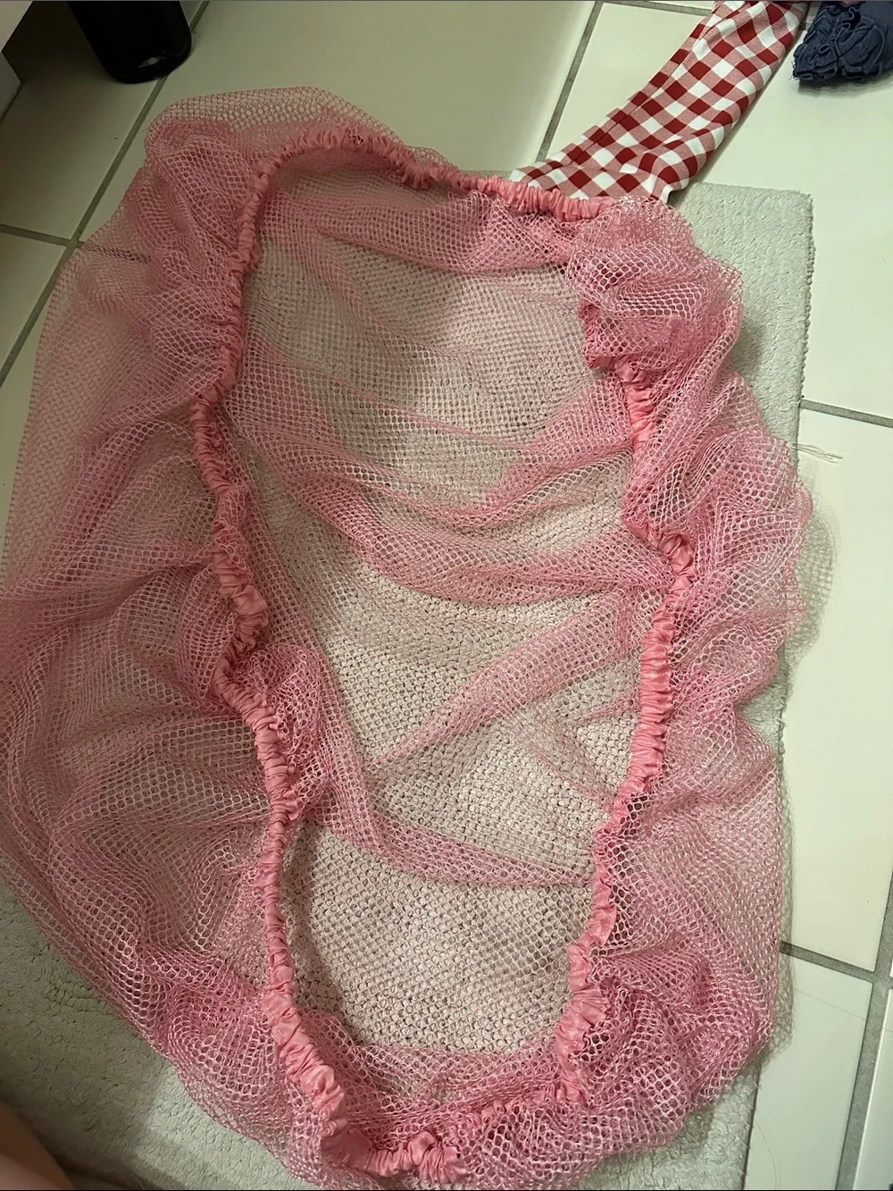 Pink Mesh Stuffed Animal Hammock